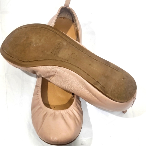 J. Crew CeCe Leather‎ Ballet Ballerina Flats Size 9 Nude Beige - Picture 8 of 9